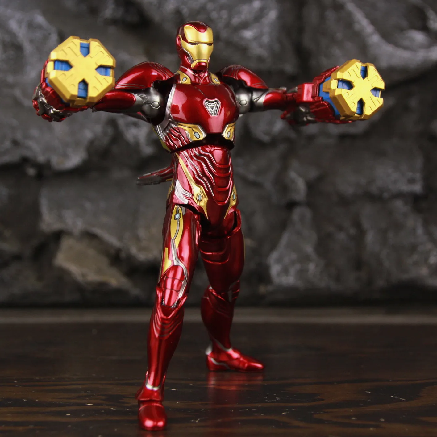 ZD Toys Deluxe Ironman Mark L 50 MK50 Nano Armor Weapons 7" Actionfigur LED-Lichtplattform Tony Stark Infinity War Modellpuppe – Detail 2