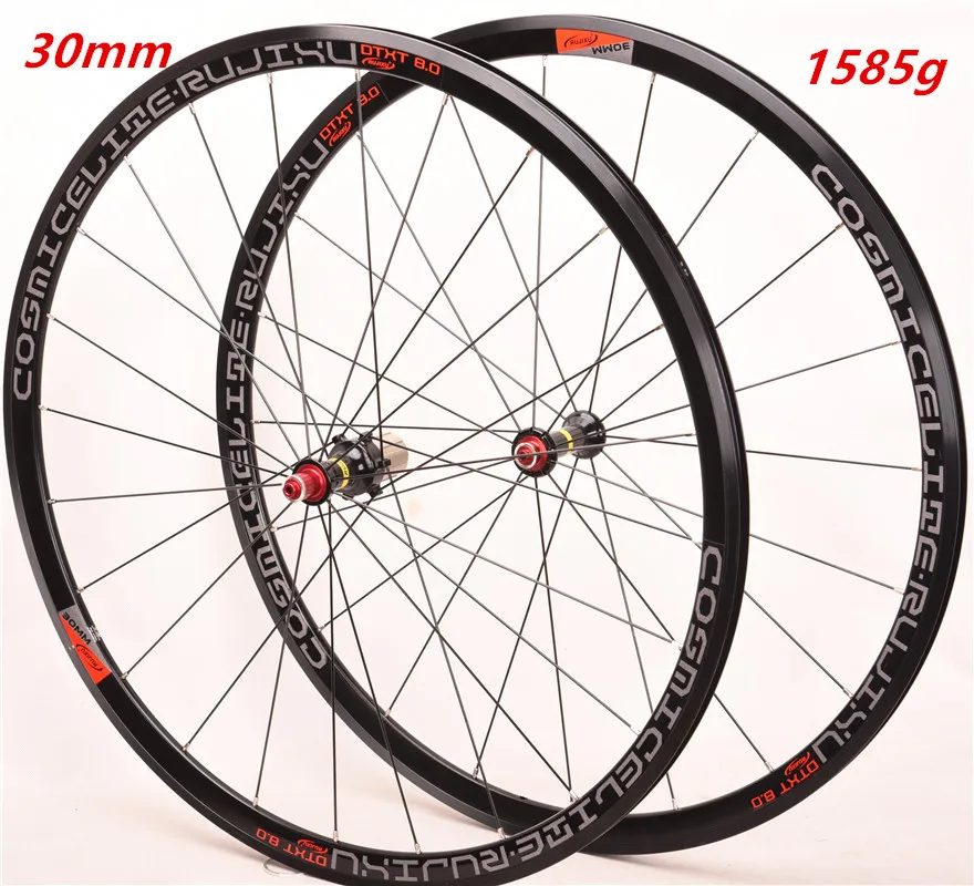 Ultralight Anti-cursor at night road wheelset front two rear four bearing aluminum alloy 30MM wheel 700C road bike wheel bicycle