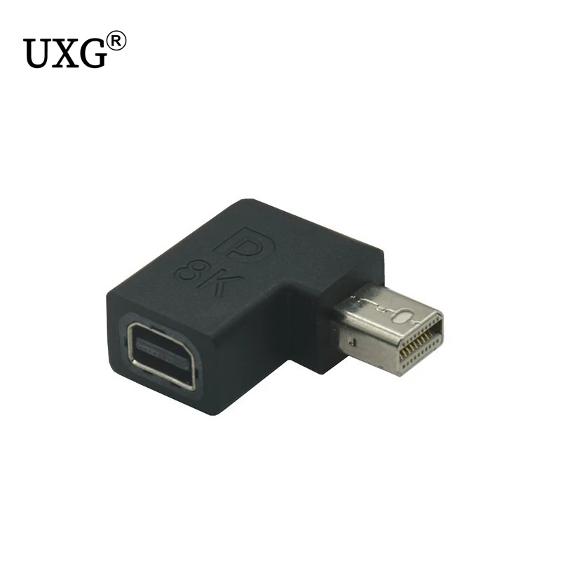 90 degree Angle Displayport 1.4V Thunderbolt Mini DP to Mini DisplayPort 2K 4K/120Hz 8K&60Hz Male to Female Extension connector