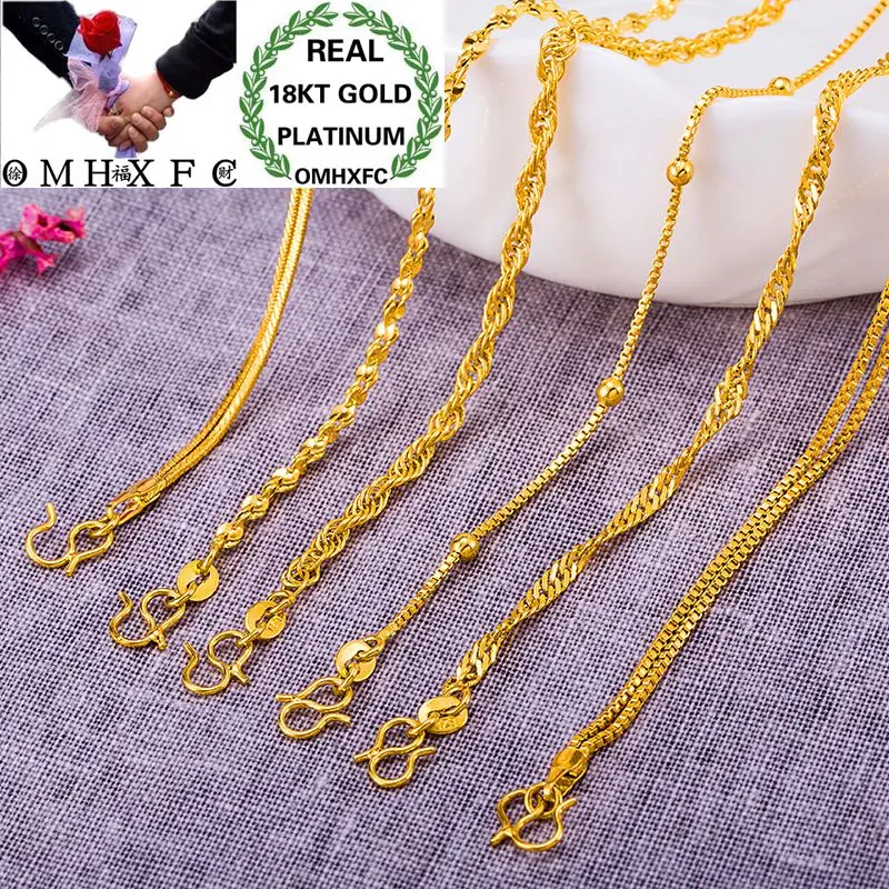 

OMHXFC Wholesale European Fashion Woman Female Party Birthday Wedding Gift Vintage Twisted Beads 18KT Gold Bracelets BE192