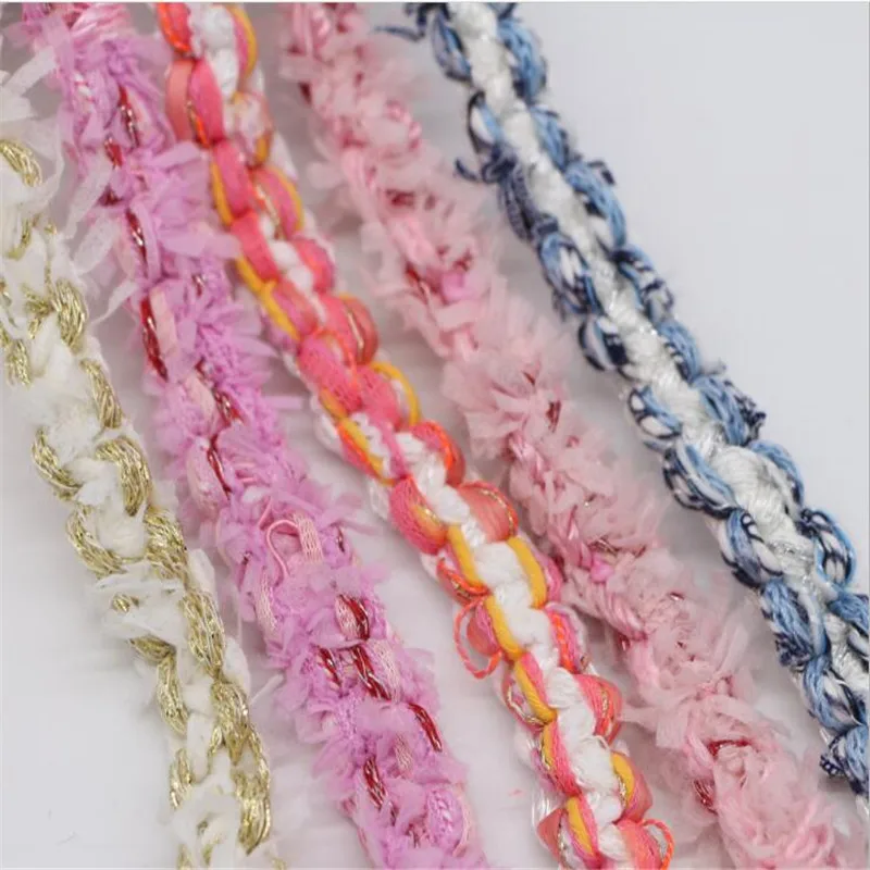 1.5cm network new French hand-woven ribbon lace clothing jacket DIY material