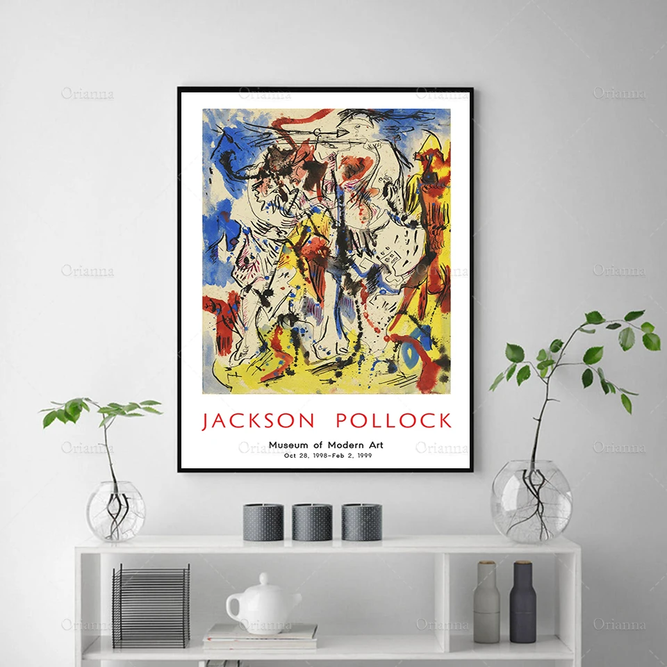 Jackson Pollock Exhibition Poster Jackson Pollock Print Modern Art Pollock Poster Abstract Art Print- Wall Art Poster Print -