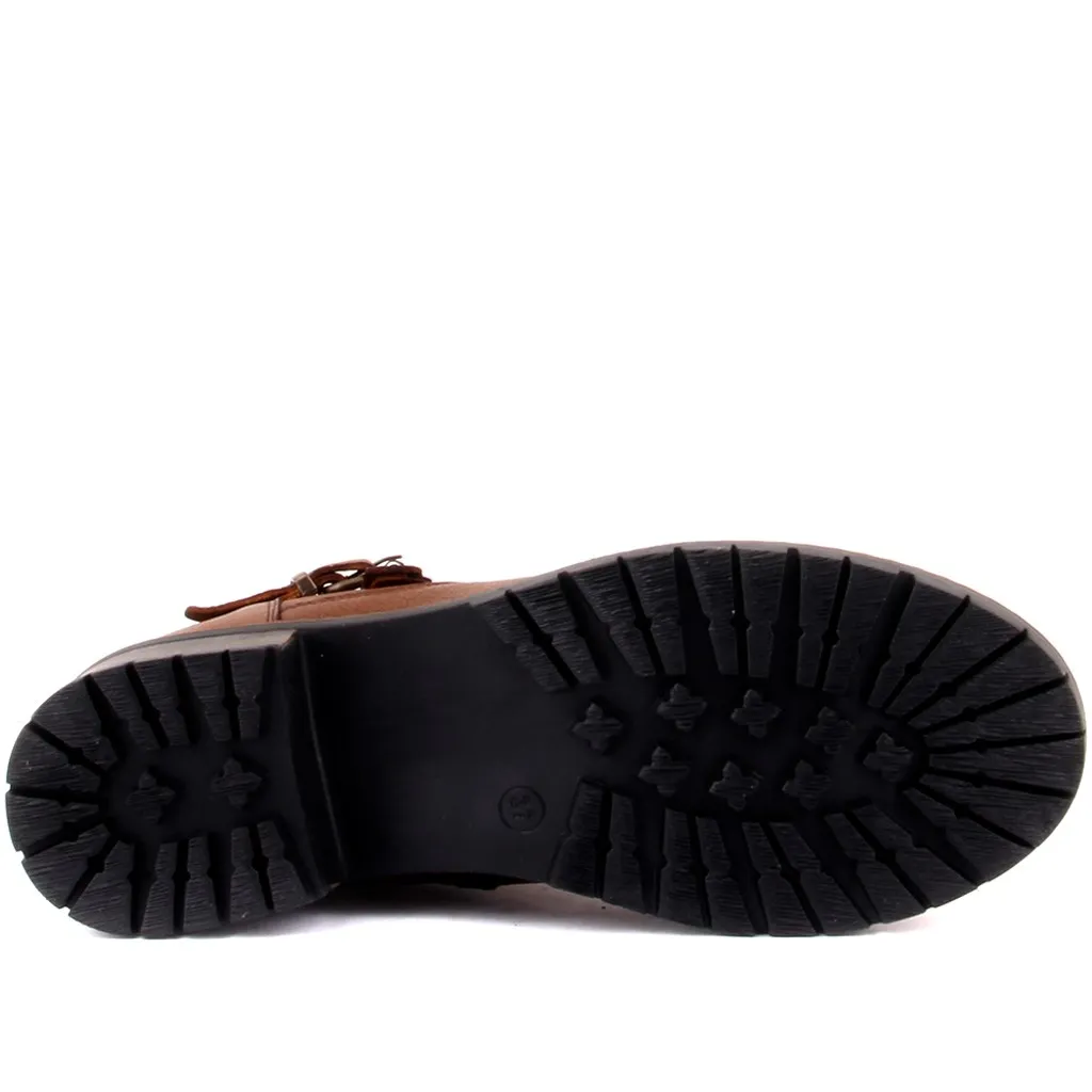 Sail Lakers-Tan Leer Rits Vrouwelijke Laarzen