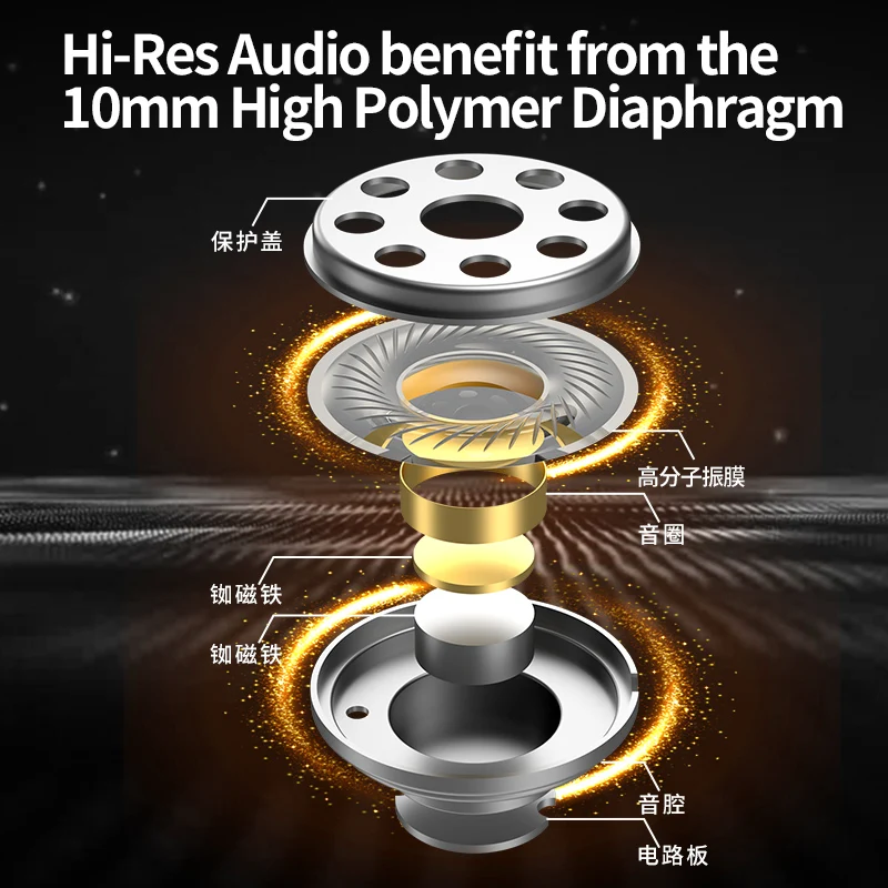 Cca cra no ouvido de alta fidelidade fone diafragma alto polímero monitor fones noice cancelamento esporte gamer fones nra zex edx