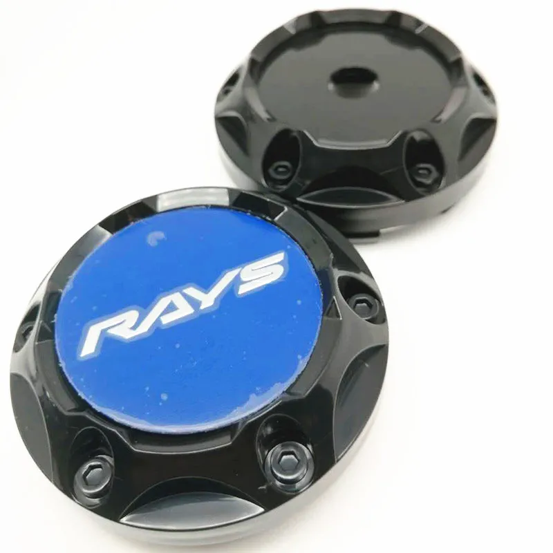 Tapacubos de tapa central de rueda para Rays Racing Car, cubierta de emblema de llantas de estilo, 68mm, 64mm, 4 piezas