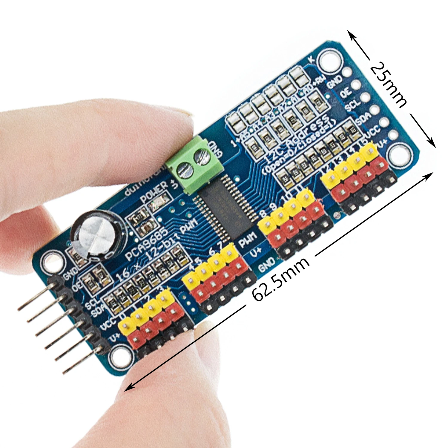 16 Channel 12-bit PWM/Servo Driver-I2C interface PCA9685 module