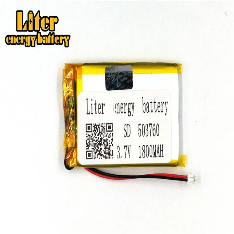 plug 1.5-2P 3.7 V 503760 504060 1800mah Rechargeable lipo flat battery li po rechargeable battery