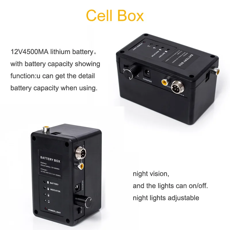 Pipe Camera with 7 Inch LCD Screen 1000 TVL CCD DVR 40M/70M Snake Cable Industrial 23MM Inspection Camera IP68 With 12 LED