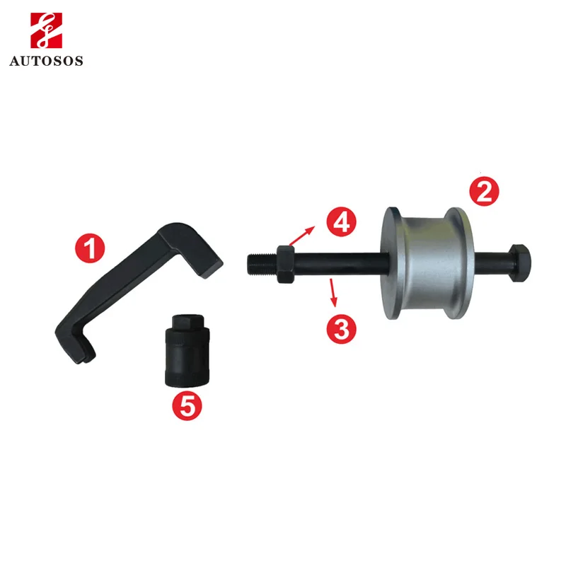 INJECTOR NOZZLE PULLER SLIDE HAMMER STYLE FOR BENZ CDI engines additionally supported by the steel ball on the valve cover