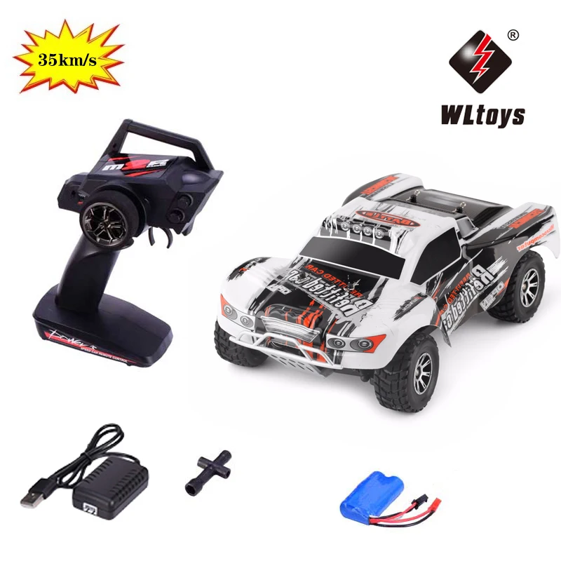 1:18 Wltoys A969-A 2.4G 1/18 Scale 4WD RC Speedcar 35km/h Remote Control Racing High Speed Shockproof Off-Road Metal Car White