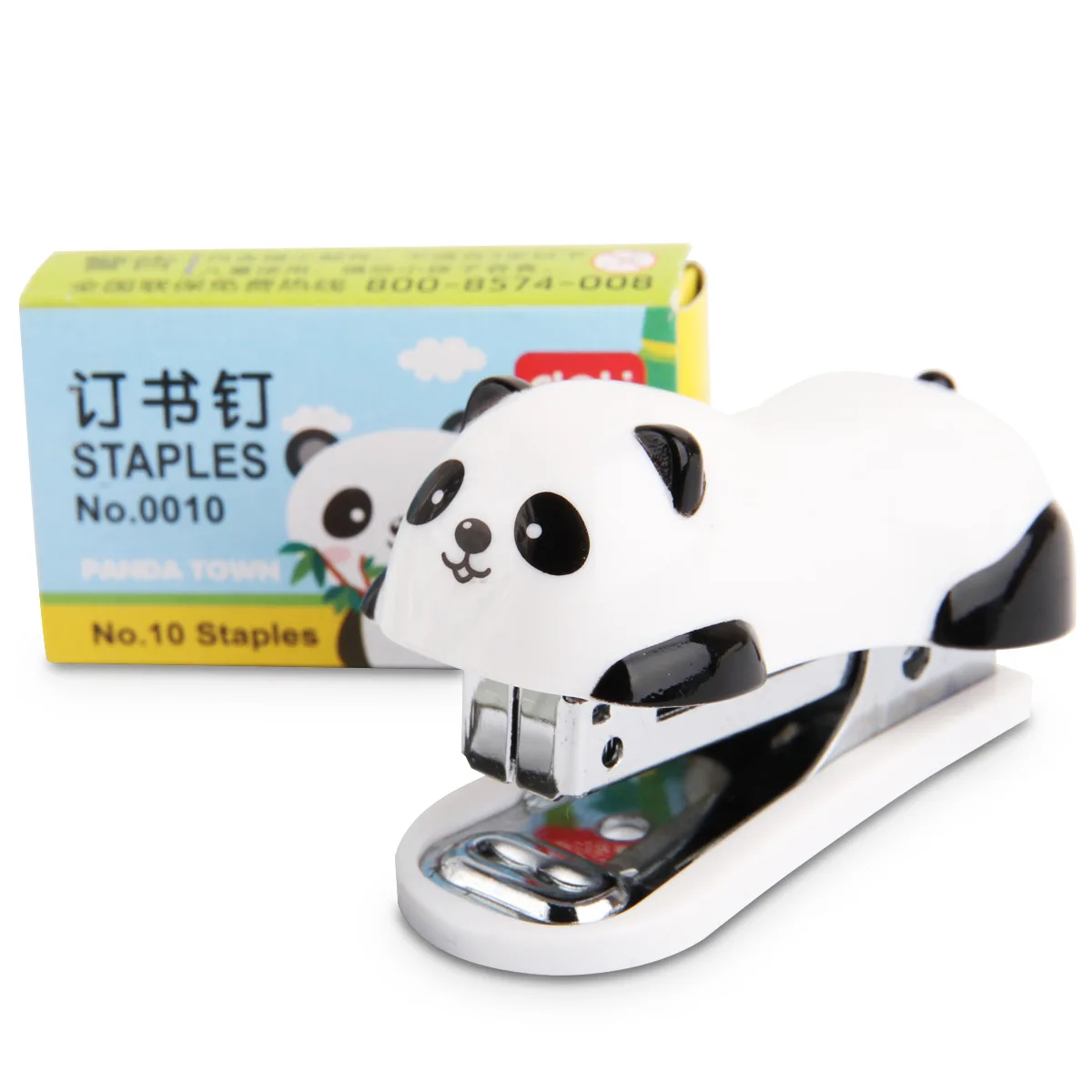 

1pc Cute Panda Plastic Student Use Office Stationery Portable Cute Stapler Mini Small Solid Without Stapler For No. 10 Staples