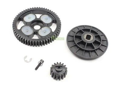 55T / 19T Metal High Speed Gear Kit 58T/16T Metal High Torque Spur Gear Set Fit for 1/5 HPI ROVAN KM BAJA 5B 5T 5SC SS