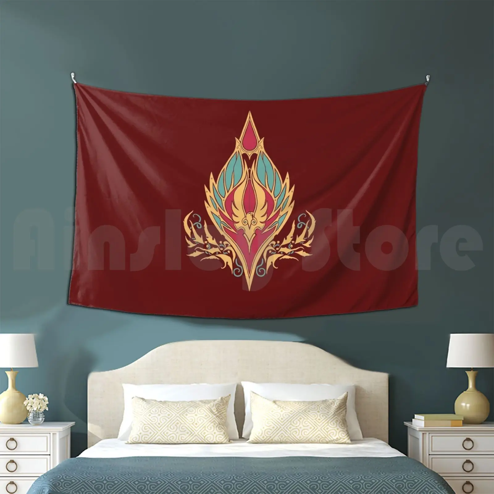 Sin'dorei Crest Tapestry Living Room Bedroom Sindorei Blood Elf Belf Elves Bloodelf Eversong Woods Silvermoon