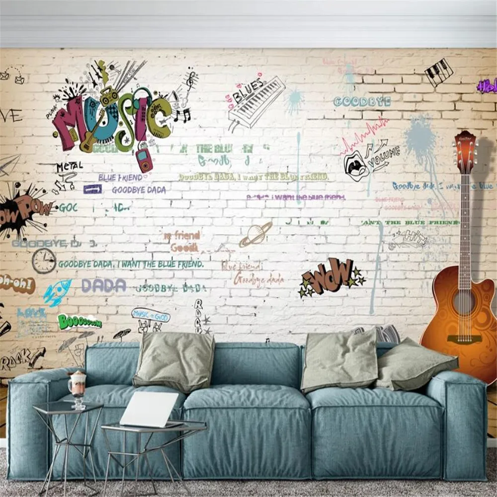 milofi custom 3D wallpaper mural wall covering modern street art graffiti background wall paper decorative painting