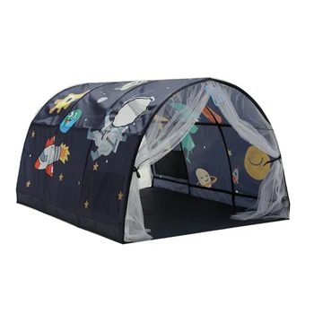 Bed Canopy Dream Kids Play Tents Playhouse Privacy Space Boys Girls Toddlers Pop Up Portable Frame Curtains Bed Tent