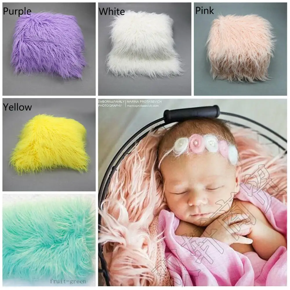 

100*150cm Blanket Basket Stuffer Fur Photography Props Newborn Photography Props