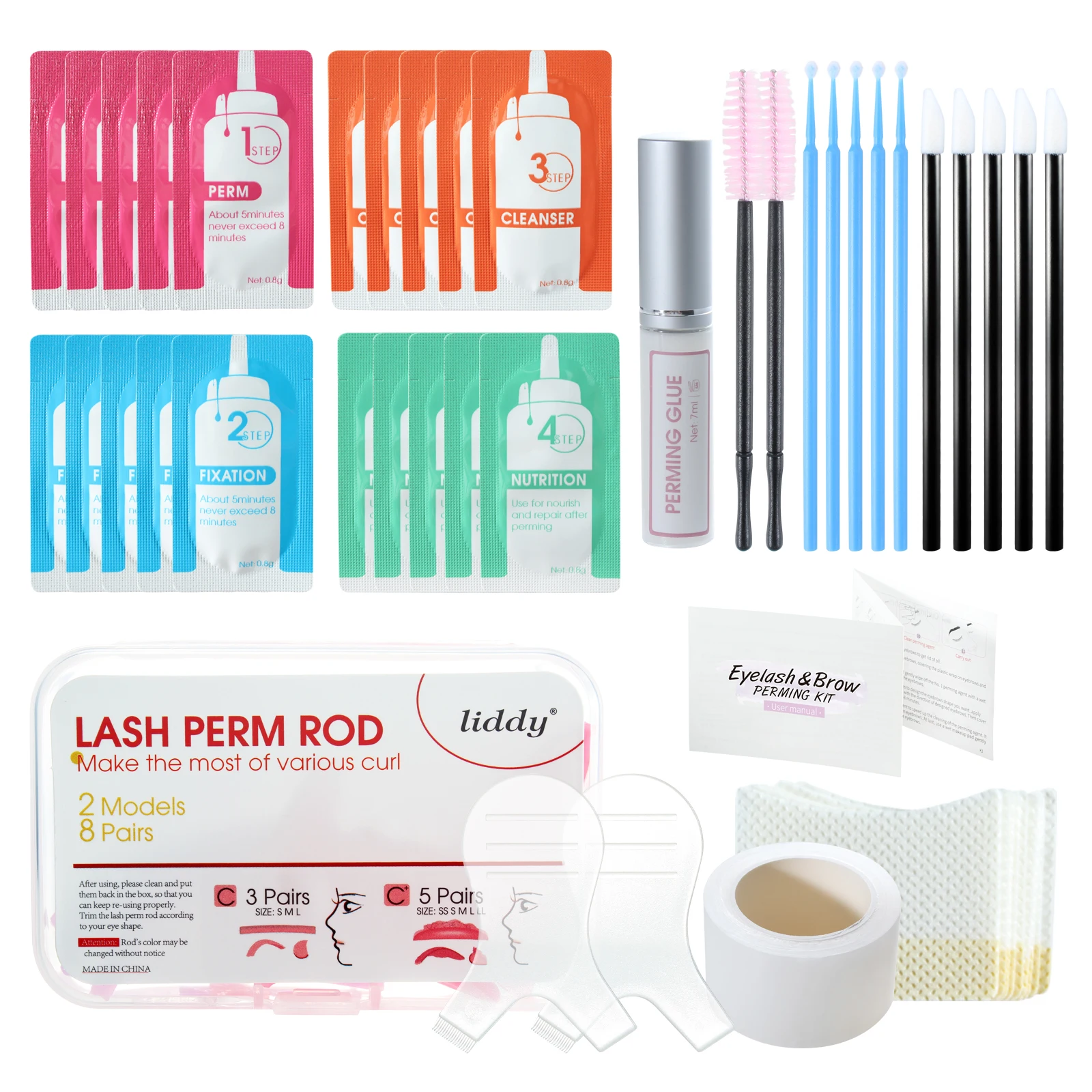 Eye Lashes Brow Professional Lash Lift Kit Perming Suit 2 in 1 Sculpt Eyebrow Permanent Kit Long Term Soap Brows Makeup Tool