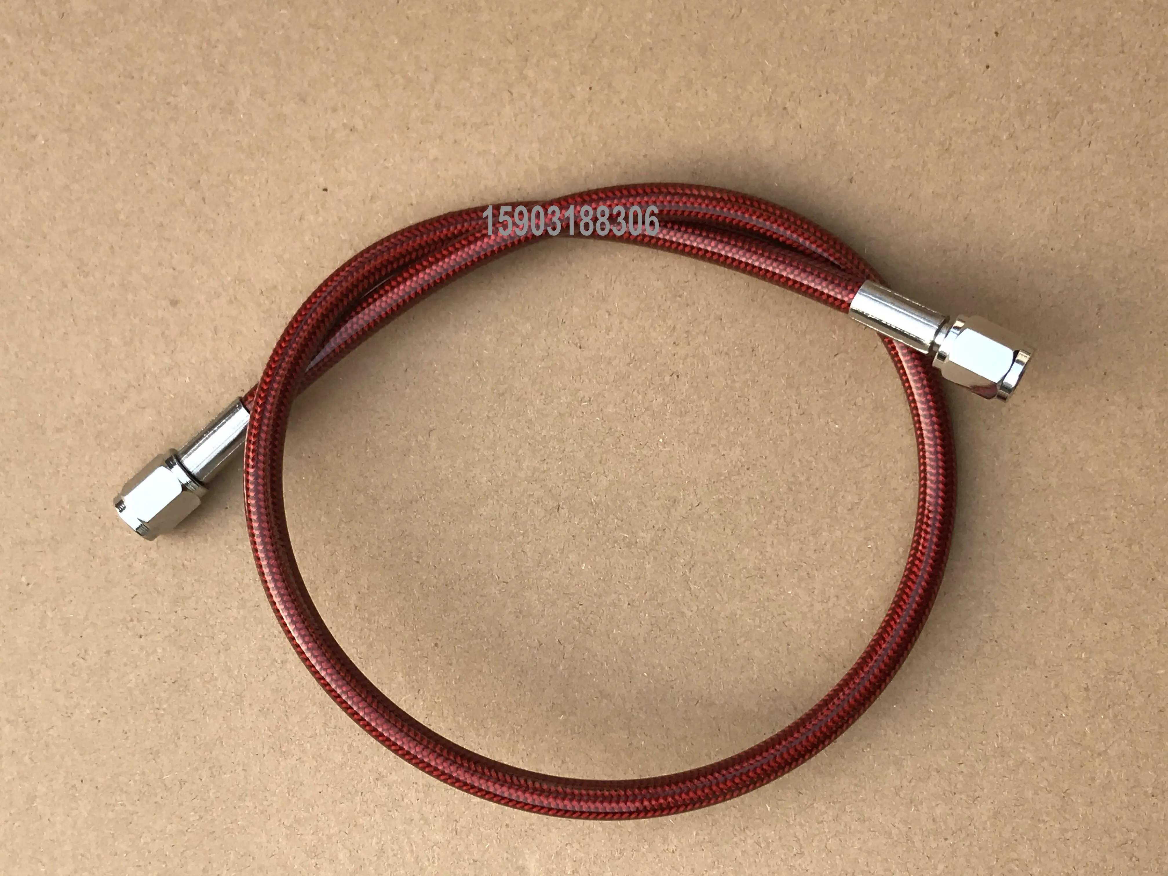 Motorcycle performance PU Cover stainless steel braided PTFE brake hose lines with an3 crimped swivel female fittings