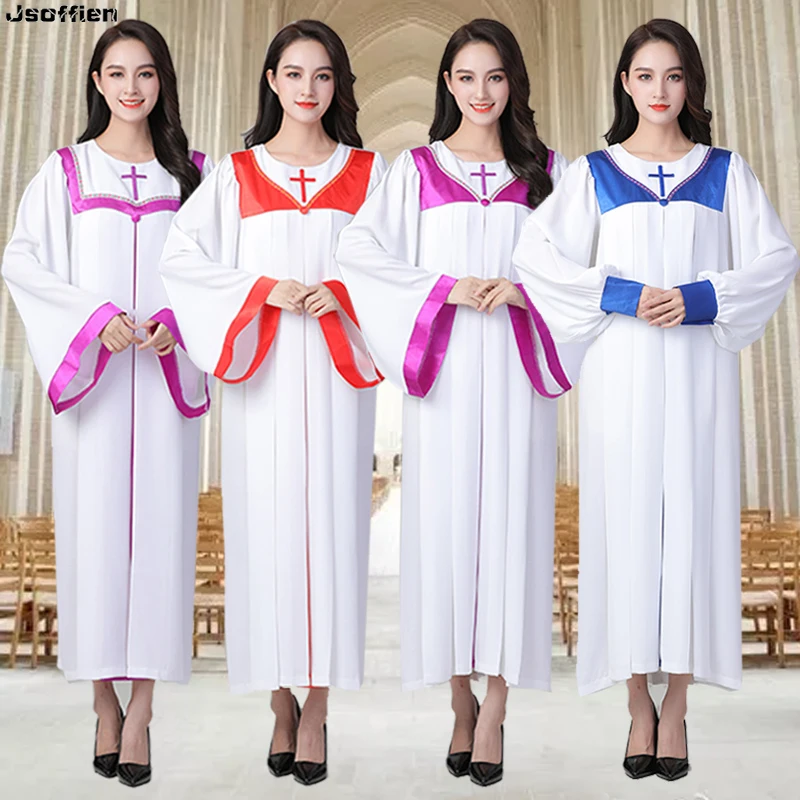 

Christ Jesus Church Poetry Service Class Holy Robe Hymn Clothing Woman Nun Costume Christian Sing Dress Christian Gown Robe