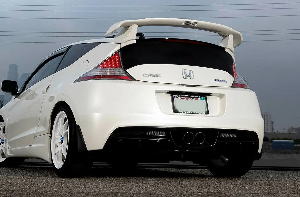 For Honda CR-Z ZF1 MU Style Carbon Fiber Rear Trunk Spoiler Wing Lip Diffuers Trim Parts BodyKits