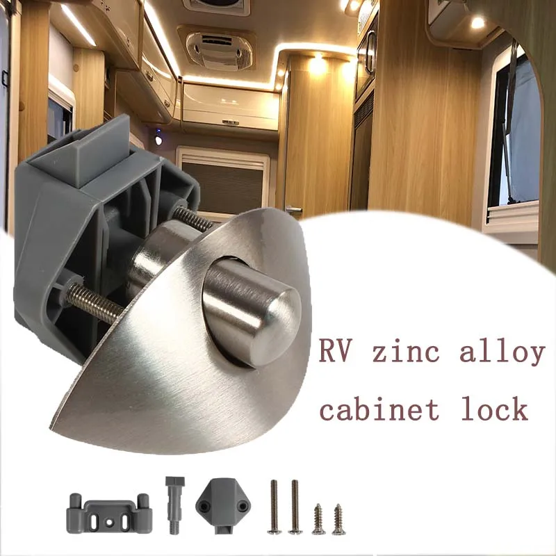 10-piece Outdoor Camper Push Lock RV Boat Cabinet Lock Handle Household Drawer Latch Button Lock Furniture Door Lock Hardware