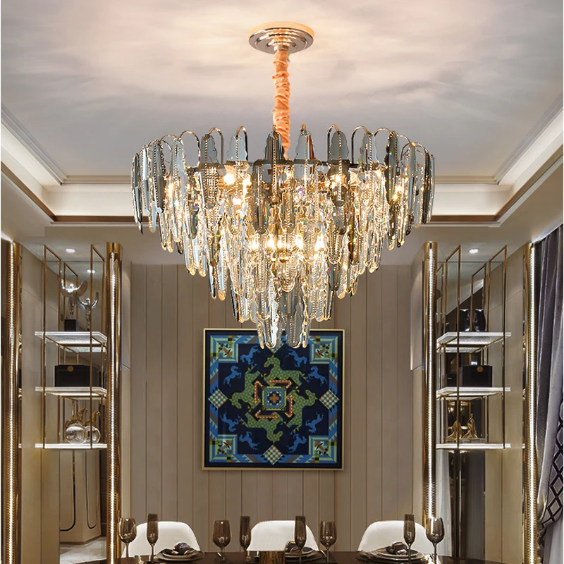 Postmodern Crystal Chandelier Dining Room Light Nordic Living Room Bedroom Hanging Lamps Luxurious Chandelier Gorgeous