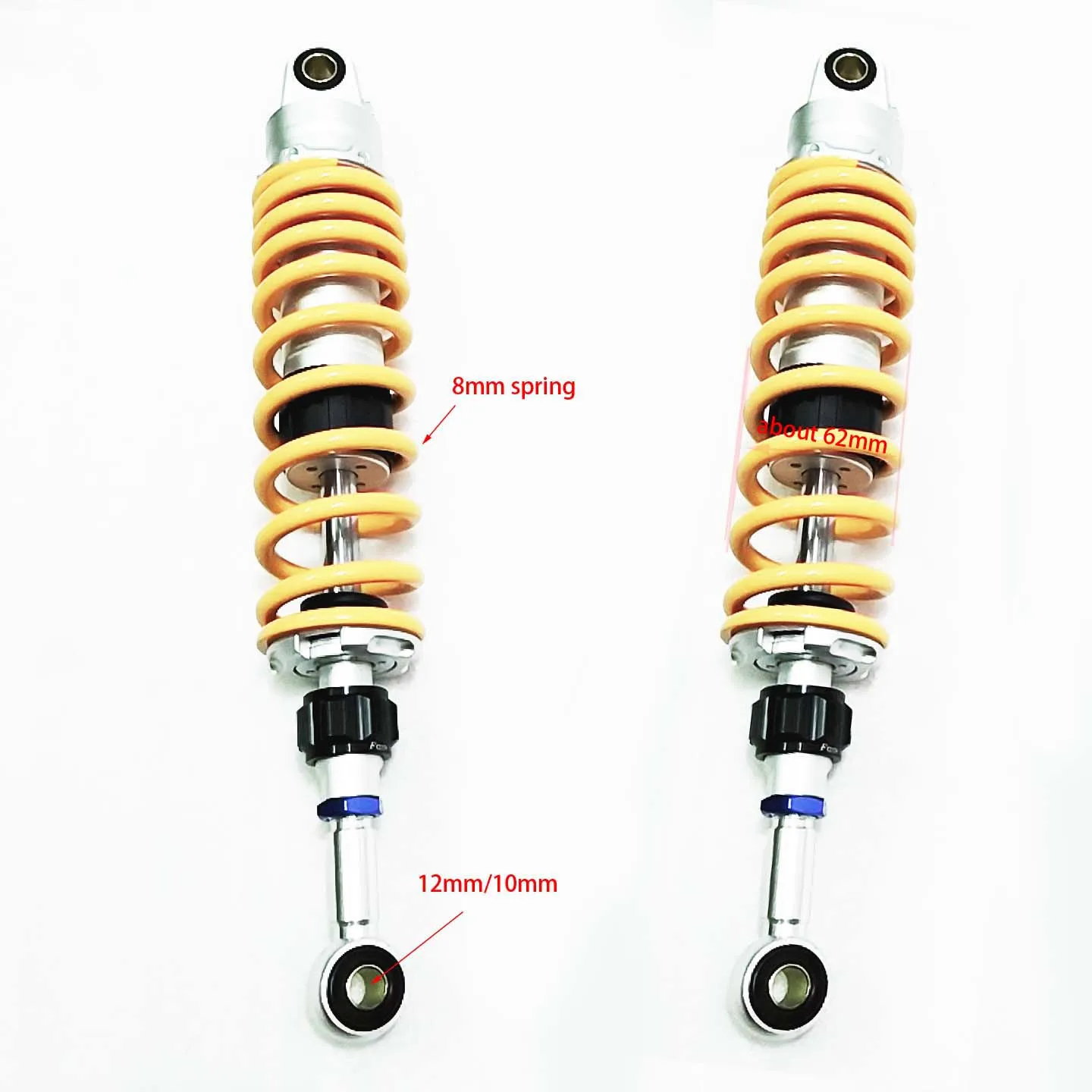 one pair 375mm Motorcycle Shock Absorber Adjust Rear Suspension for HONDA YMAHA SUZUKI Kawasaki KTM ATV Street Bikes 150cc-750cc