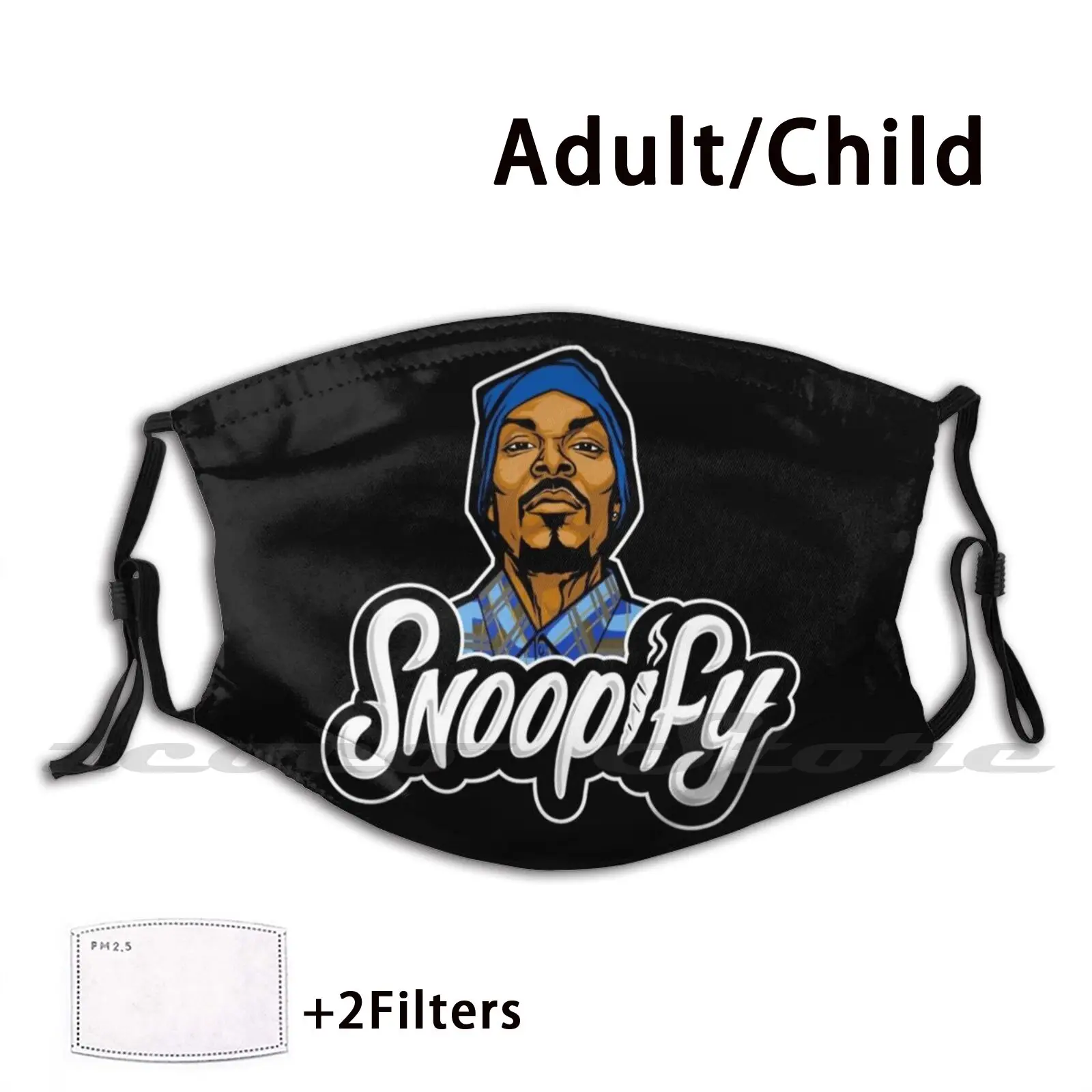 

Doggy Dogg Mask Diy Washable Filter Pm2.5 Mouth Trending Hip Hop Rap Drdre Pac Music Icecube Cent Wiz Khalifa Weed Drake West