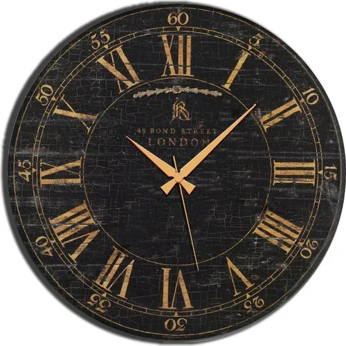 Markakanvas Natural wooden Wall Clock, Wall Clock 60*60 Wall Clock, 6mm Above UV Printing Flows Silent Mechanism