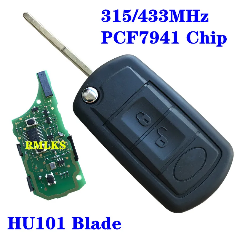 

Remote Car Key Fit For Land Rover Discovery 3 LR3 315MHz 433MHz With ID46 PCF7941 Chip integrated Chip HU101 Blade