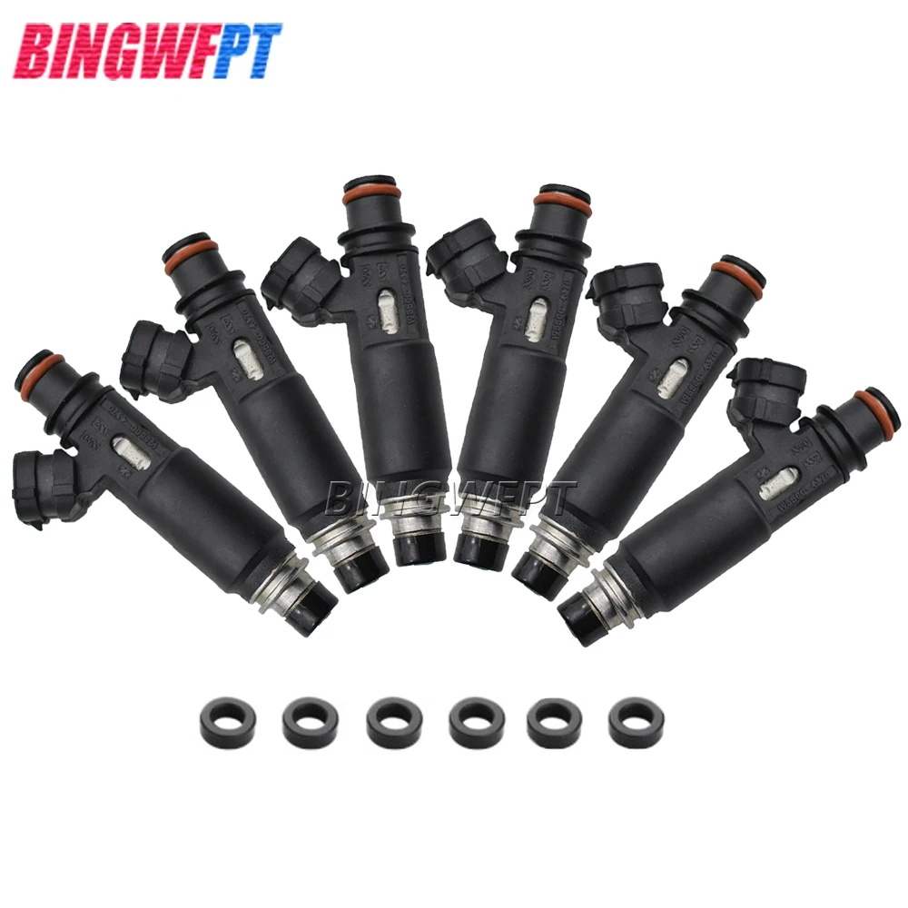 

6pcs/lot Fuel Injector Nozzle 195500-4370 1955004370 for Mitsubishi Montero 2003-2006 3.8L V6