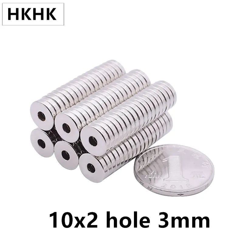 lot Ring magnet 10x2 Hole 3 mm N35 magnet 10*2 magnet 10x2 magnetic 10x2-3 for speaker 10mm x 2mm 10x2mm