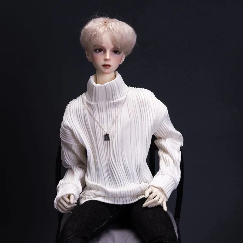 

BJD Doll Clothing fits in a 1/31/4 SD13 UncleSize stylish versatile high-end long-sleeved striped top in classic black and white