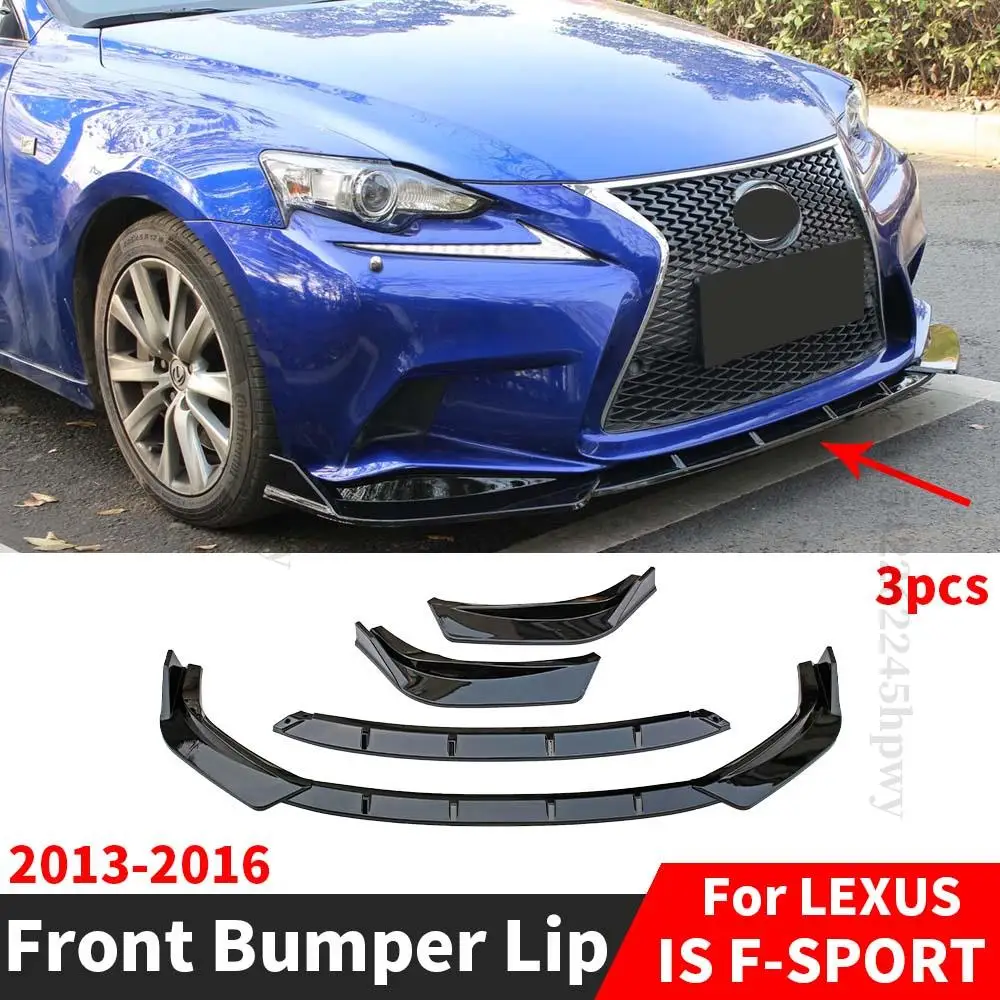 Front Bumper Lip Chin Protector Guard Decoration Accessories Splitter Styling Facelift For Lexus IS F-SPORT 2013 2014 2015 2016