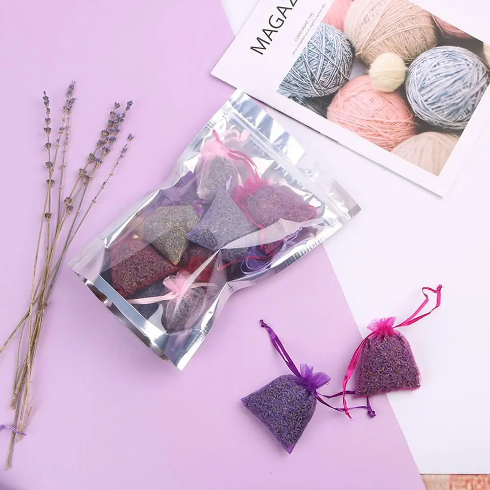 15Pcs Lavender Scented Sachets Bag Organza Bags Dried Flower Sachet Bags Aromatherapy Car Room Air Refreshing Sachet