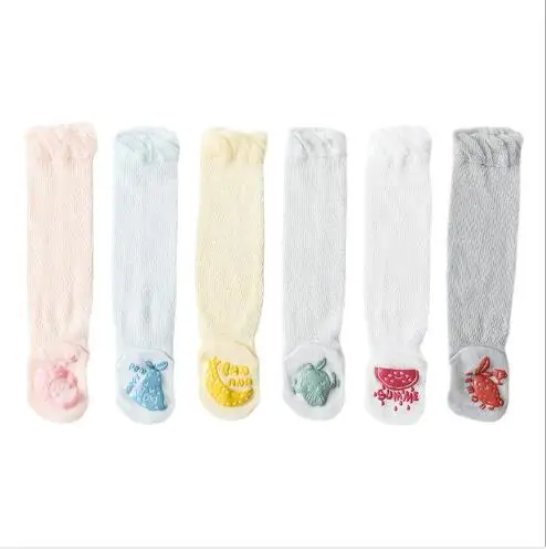 0-3 Y 3pairs 2021 new summer thin anti-mosquito baby socks newborn children non-slip floor socks