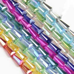 HGKLBB Tower shape Upscale Austrian crystal beads conical glass Spacer loose beads For Jewelry Making 6*12mm 44pcs bracelet DIY