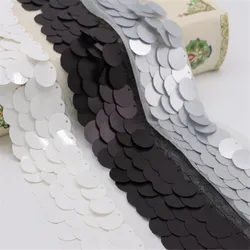 New mesh 4 rows of sequins barcode lace fabric DIY wedding hair accessories clothing accessories sequins ribbon