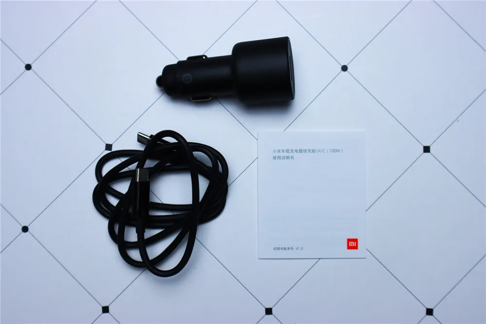 Xiaomi Mi Car Charger 100W MAX 1A1C Fast Charging Dual-port USB-A USB-C Smart Device Fully Compatible With Light Effect Display