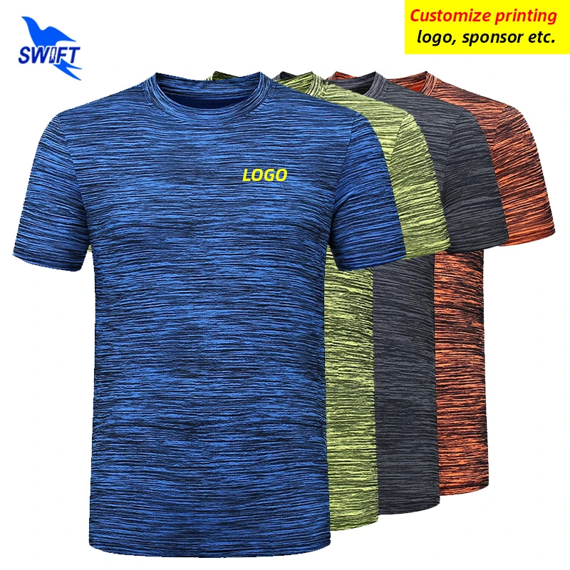 Plus Size 8XL Summer Breathable Running T-Shirt Men Quick Dry Short Sleeve Shirts Loose Gym Fitness Sportswear Tops Customized