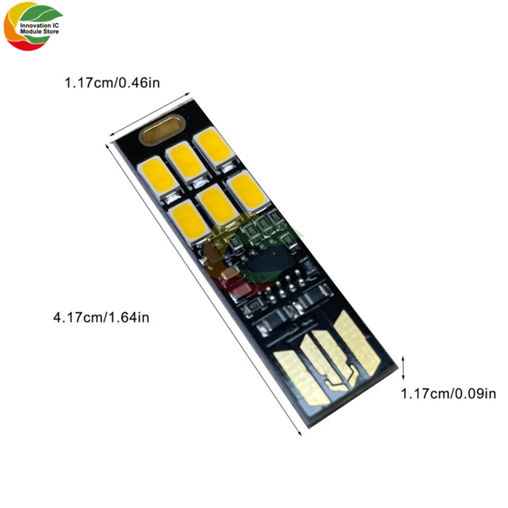 SMD 5730 USB Touch Control Light, 6 LED, Luz Regulável, Lâmpada para Banco de Potência, Computador, Laptop, Leitura, Mesa