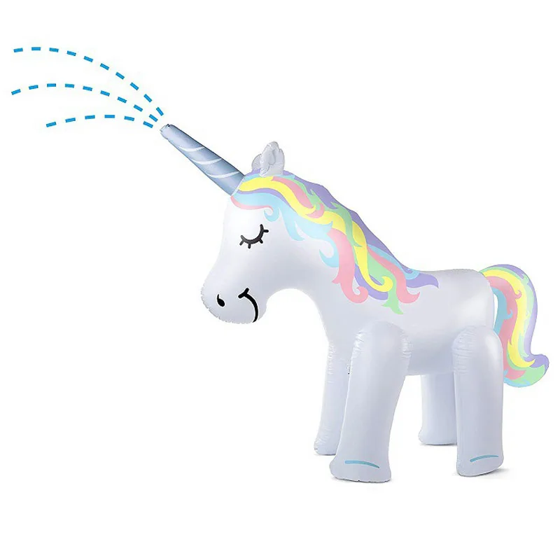 Summer Home PVC Animal Sprinkle Water Park Inflatable Unicorn Outdoor Beach Toy Children Play Water Unicorn Spray Water Toys