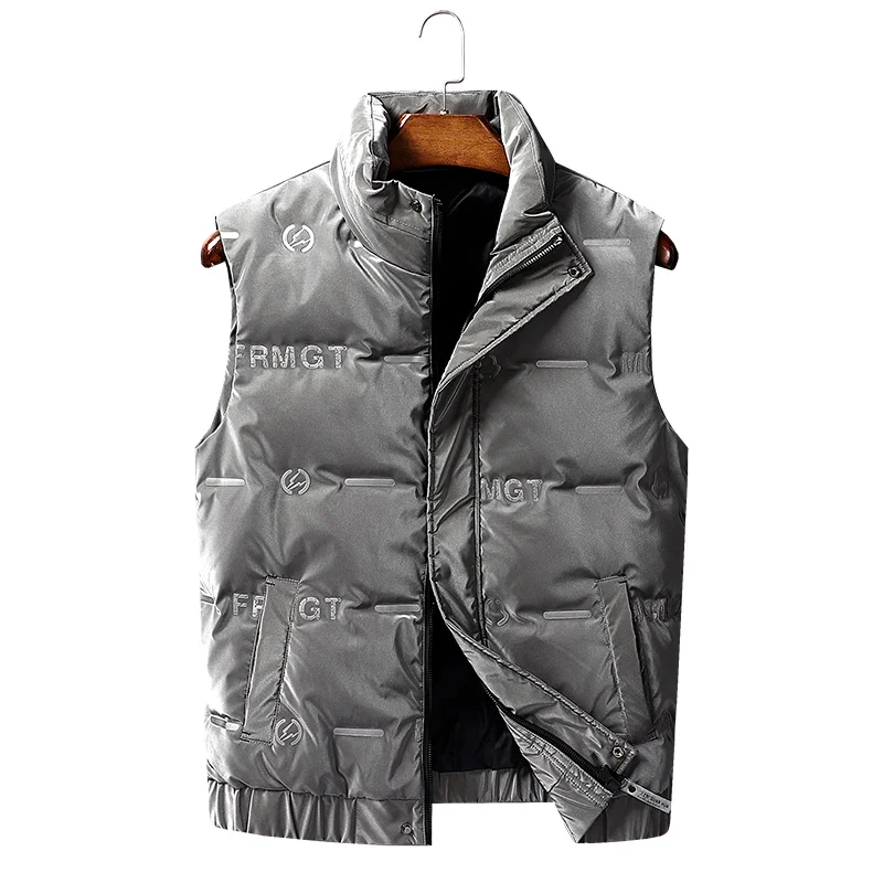 Autumn and winter down vest male trend white down vest jacket youth men warm high quality brand leisure down jacket for shopping