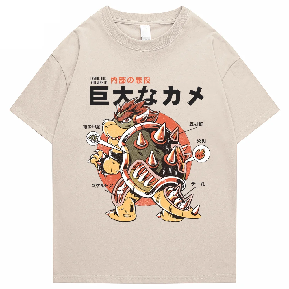 2021 Japanese Men\'s T-shirt Samurai Turtle Cool Unisex Summer T-shirt Funny Print Streetwear Top&Tee European Size T-shirt Men