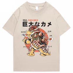 Camiseta japonesa de tortuga samurái para hombre, ropa de calle con estampado divertido, de talla europea, Unisex, 2021