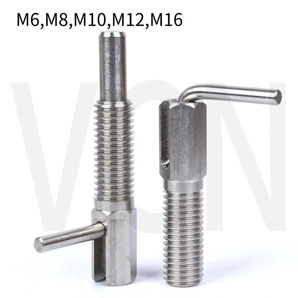 Hand-Retractable Plungers Index Bolt LBLT VCN233  Indexing Plungers,L Handle, Long Stroke ,With Lock, Without Nut, M6M8M10M12M16