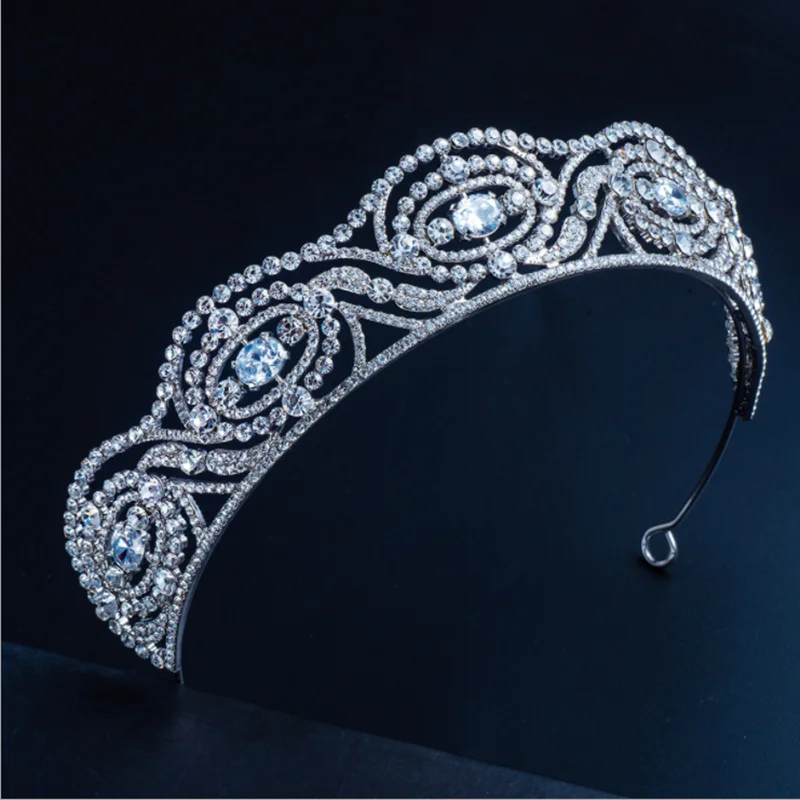 

GS11644 New zircon bridal tiara crown alloy rhinestone palace wedding headpiece princess wedding hairpiece hair accessory