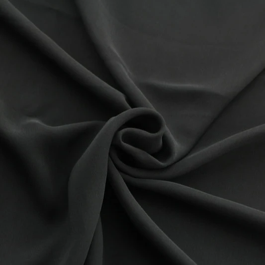 10momme plain black slight sheer 100% silk Georgette fabric silk crepe 10momme 45\