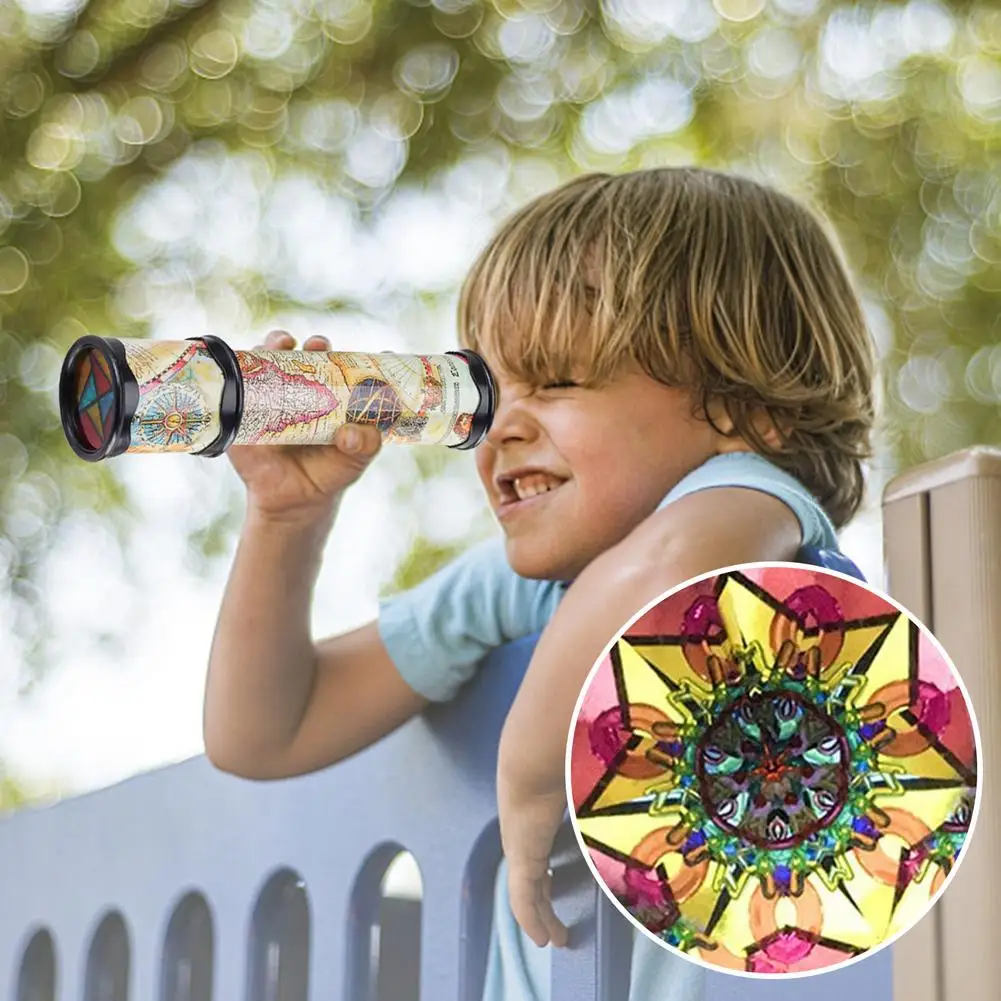 Kaléidoscope Magique en 3D pour Enfant Garçon et Fille, Jouet Extensible avec Miroir