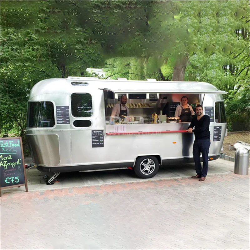 ストリート食品トレーラーピザヴィンテージ携帯キッチンレストランホットドッグ自動販売カートビールバー気流食品トラック